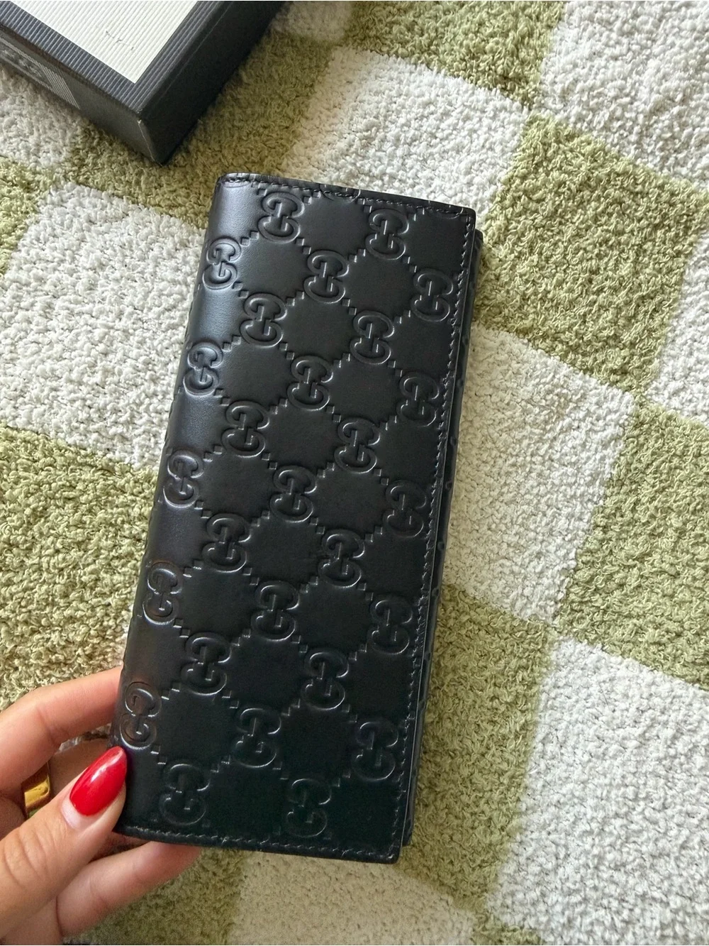 Gucci Black Embossed GG Continental Wallet - Picture 2 of 9